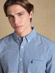 Joules Oxford Navy Check Long Sleeve Cotton Shirt - Image 4 of 10