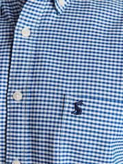Joules Oxford Navy Check Long Sleeve Cotton Shirt - Image 7 of 10