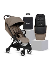 Silver Cross Black Clic 2 Compact Stroller and Footmuff Bundle - Image 1 of 7