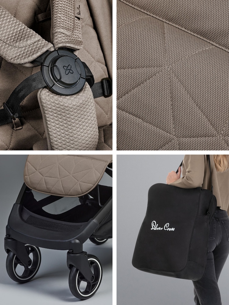 Silver Cross Black Clic 2 Compact Stroller and Footmuff Bundle - Image 7 of 7