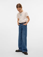 VERO MODA Blue Mid Rise Wide Leg Jeans - Image 3 of 5