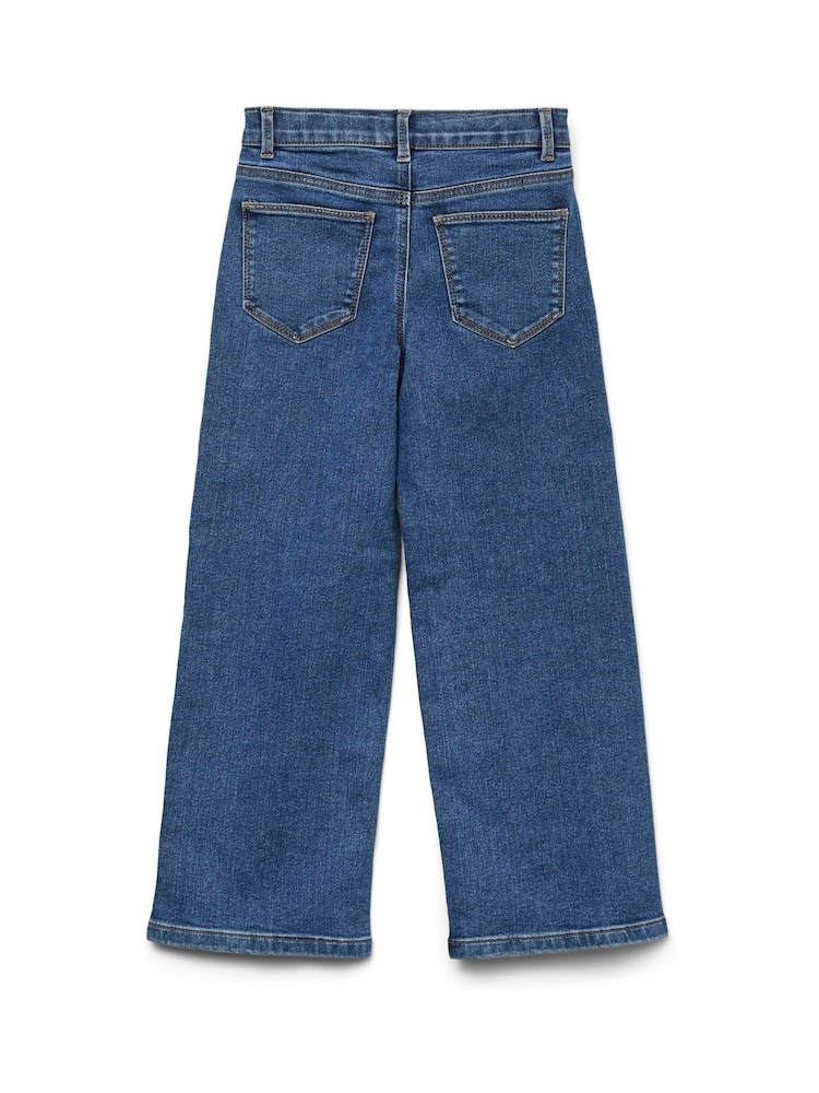 VERO MODA Blue Mid Rise Wide Leg Jeans - Image 5 of 5 VERO MODA Blue Mid Rise Wide Leg Jeans - Image 5 of 5