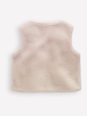 Boden Cream Relaxed Borg Gilet - Image 2 of 3