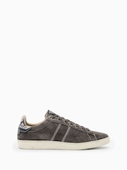 AllSaints Grey Leon Low Trainers - Image 1 of 5