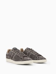AllSaints Grey Leon Low Trainers - Image 2 of 5
