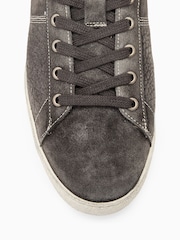 AllSaints Grey Leon Low Trainers - Image 4 of 5