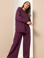 Yours Curve Red Crew Neck Sweatshirt Joggers Set - Image 2 of 5