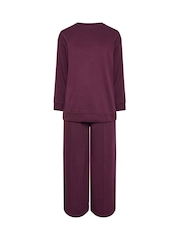 Yours Curve Red Crew Neck Sweatshirt Joggers Set - Image 5 of 5