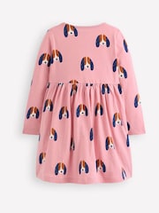 Boden Pink Heart Pocket Fun Jersey Dress - Image 2 of 3