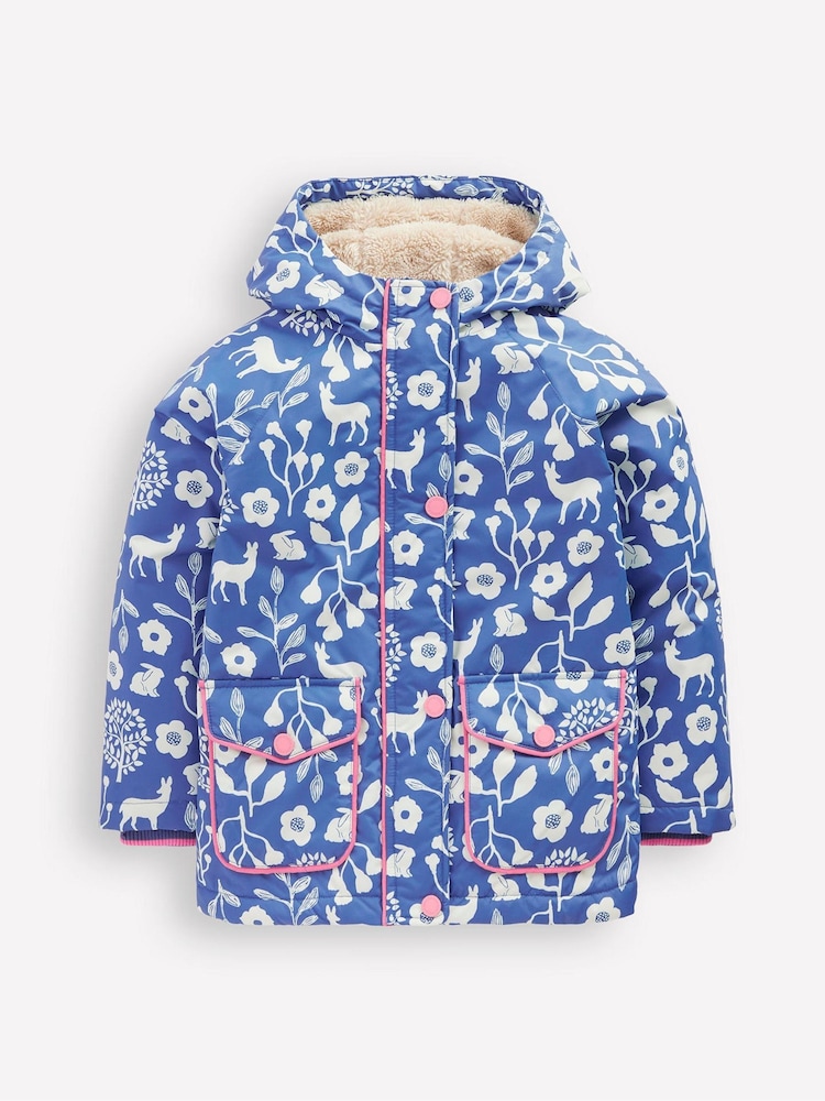 Boden Blue Sherpa Lined Anorak - Image 1 of 5