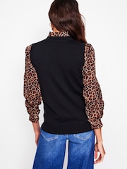 Boden Black Emilia Cotton Crew Neck Tank Top - Image 3 of 5
