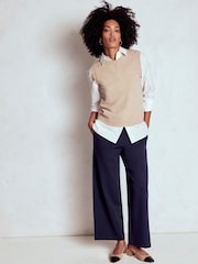 Boden Blue Belgravia Ponte Crop Trousers - Image 1 of 5