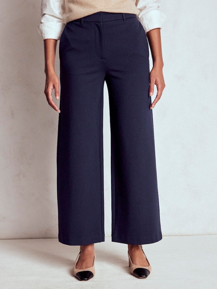 Boden Blue Belgravia Ponte Crop Trousers - Image 2 of 5