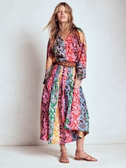 Boden Green Valentina Poplin Midi Skirt - Image 1 of 6