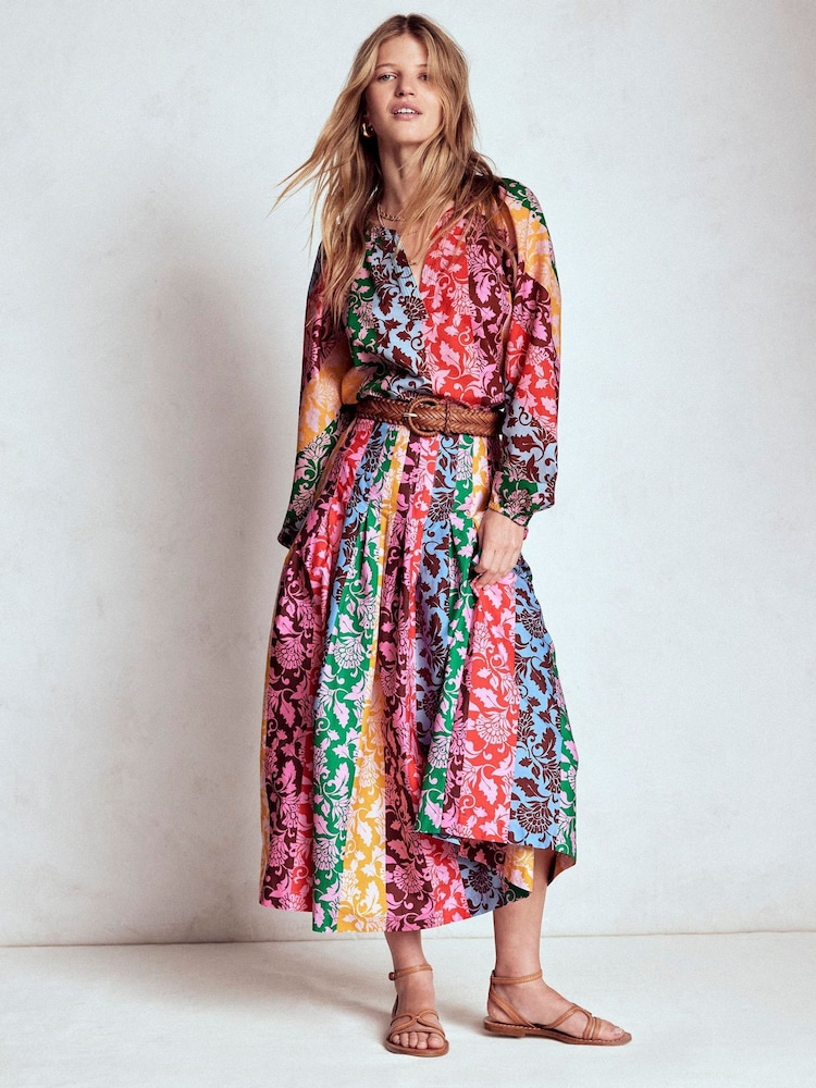 Boden Green Valentina Poplin Midi Skirt - Image 1 of 6