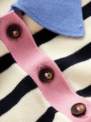 Boden Blue Relaxed Lara Cotton Henley Jumper - Image 2 of 2