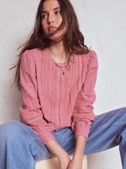 Boden Trim Interest Top de tecido duplo - Imagem 1 de 4