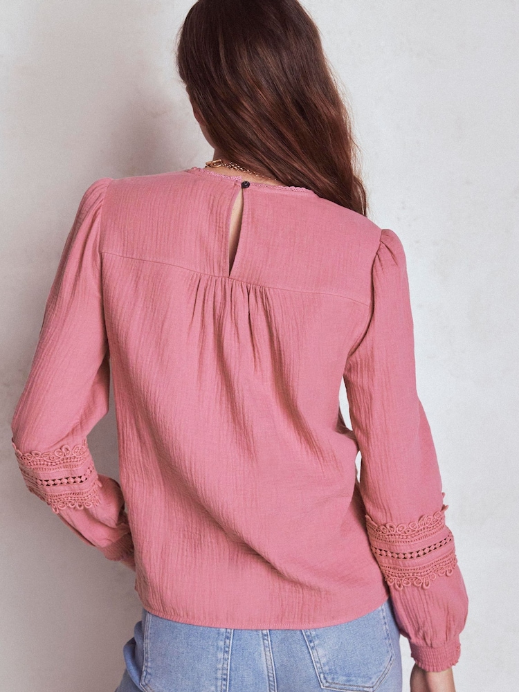 Boden Trim Interest Top de tecido duplo - Imagem 2 de 4
