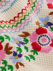 Boden Cream Puff Sleeve Embroidery T-Shirt - Image 7 of 7
