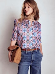 Boden Pink Effie Short Sleeve Top - Image 1 of 6