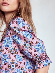 Boden Pink Effie Short Sleeve Top - Image 2 of 6