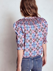Boden Pink Effie Short Sleeve Top - Image 3 of 6