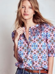 Boden Pink Effie Short Sleeve Top - Image 4 of 6