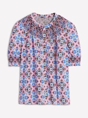 Boden Pink Effie Short Sleeve Top - Image 6 of 6