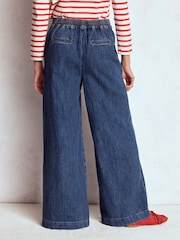 Boden Blue Pull-on Denim Trousers - Image 2 of 5