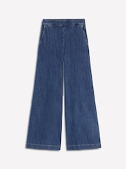 Boden Blue Pull-on Denim Trousers - Image 5 of 5