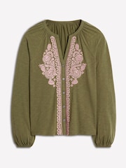 Boden Green Alma Embroidered Shirt - Image 5 of 5