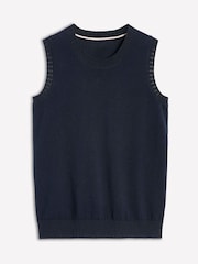 Boden Blue Emilia Cotton Crew Neck Tank Top - Image 5 of 6
