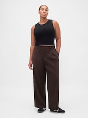 rjava - Gap 365 Low Waist Pleated Trousers - Slika 5 iz 6