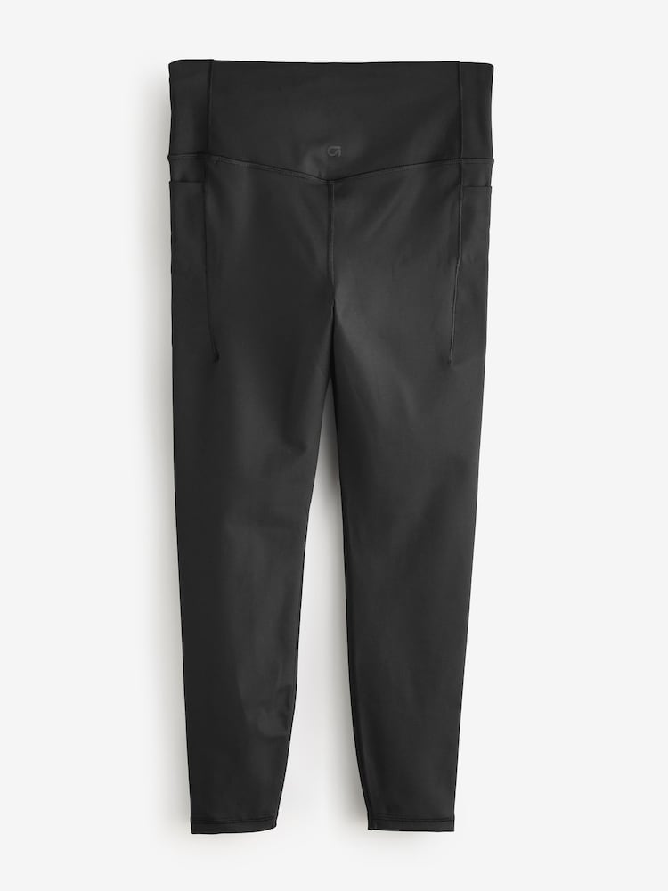 Gap Black Sky High Waisted Power Flare Leggings - Image 2 of 5 Gap Black Sky High Waisted Power Flare Leggings - Image 2 of 5