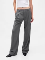 Temno siva - Gap 365 Low Waist Pleated Trousers - Slika 1 iz 6