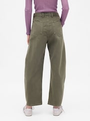 Gap Green Mid Rise Twill Barrel Trousers - Image 2 of 4