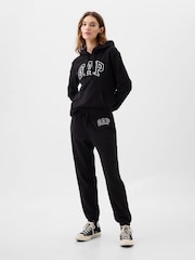 Gap Jet Black Logo Fleece Joggers - Image 1 of 4