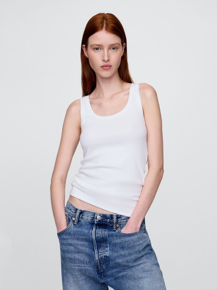 Gap White Modern Vest - Image 1 of 4 Gap White Modern Vest - Image 1 of 4