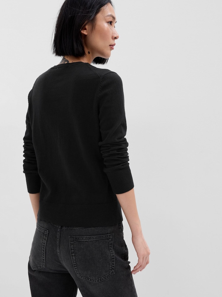 Gap Black Crew Neck Cardigan - Image 2 of 2