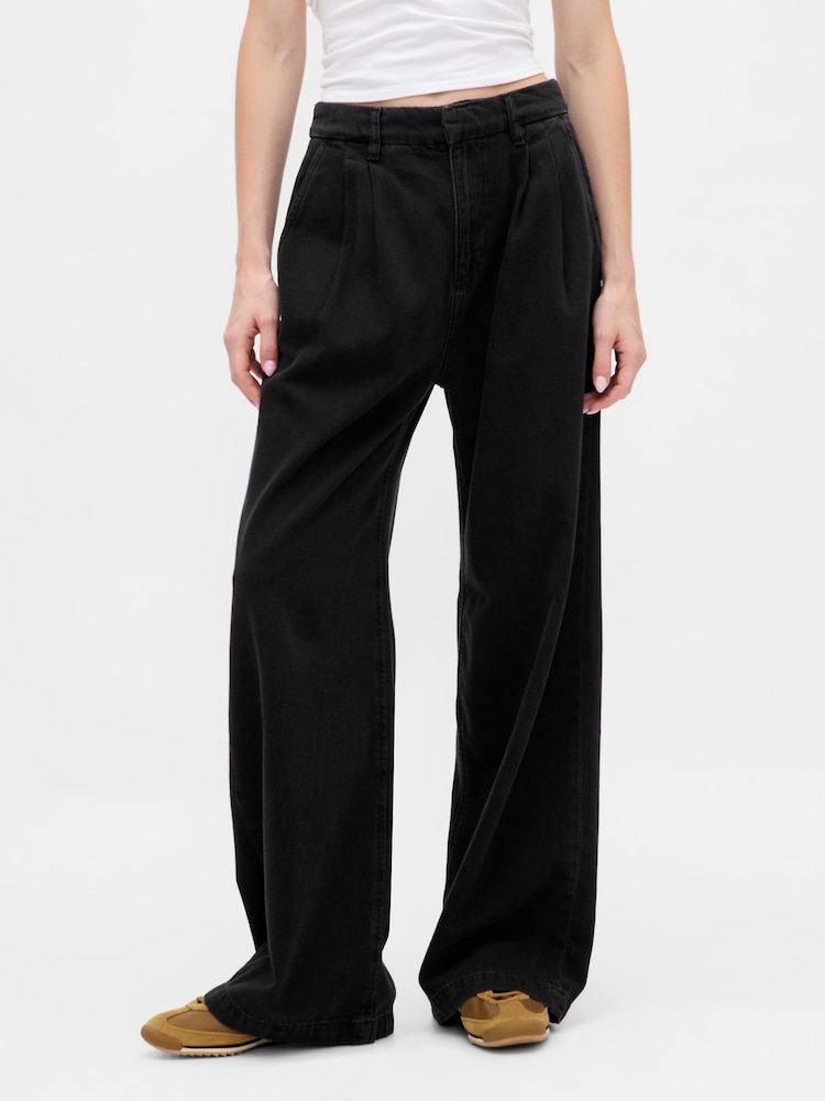 Gap 365 High Waisted UltraSoft Pleated Denim Trousers - Bild 1 von 5