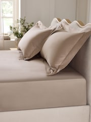 Dark Natural Collection Luxe 400 Thread Count Egyptian Extra Deep Fitted Cotton Sateen Sheet - Image 1 of 1