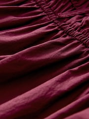 Plum Purple Puff Sleeve Midi Dress - Image 7 of 7