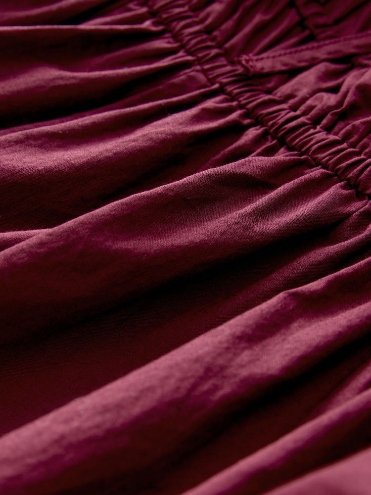 Plum Purple Puff Sleeve Midi Dress - Image 7 of 7 Plum Purple Puff Sleeve Midi Dress - Image 7 of 7