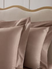 Set of 2 Dark Natural 400 Thread Count Egyptian Cotton Pillowcases - Image 3 of 3