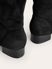 Boden Black Flat Stretch Knee Boots - Image 4 of 4