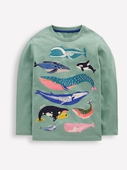Boden Blue Long Sleeve GITD T-Shirt - Image 1 of 3
