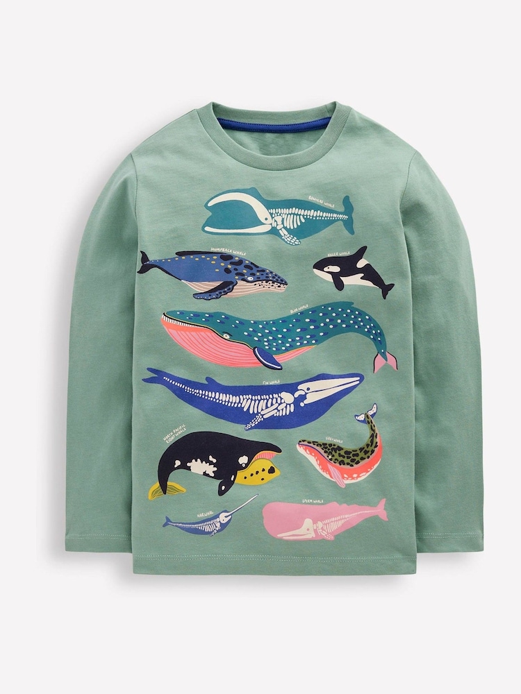 Boden Blue Long Sleeve GITD T-Shirt - Image 1 of 3