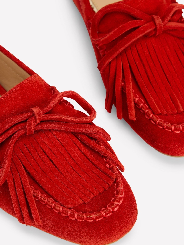 Boden Red Soft Tassel Deck Shoes - Image 5 of 5 Boden Red Soft Tassel Deck Shoes - Image 5 of 5