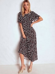 Boden Brown Yoke Panel Maxi Dress - Image 1 of 6