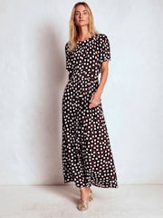 Boden Brown Yoke Panel Maxi Dress - Image 3 of 6